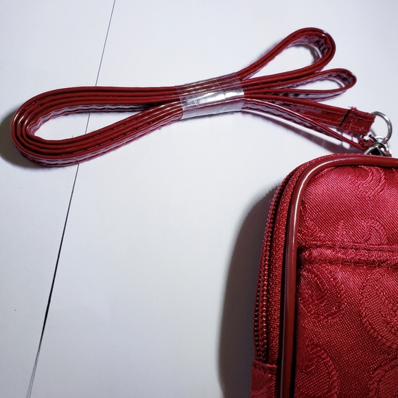 NEW Burgandy Zipper Pouch w/straps. - Picture 5 of 7